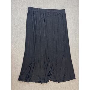The‎ Travel Collection Skirt Midi Slinky Knit Classic Flowy Black Size 1X